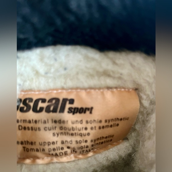 OSCAR SPORT Fur Boots WEDGE Shearling BLACK Size 38/7.5 Made in Italy - Picture 9 of 10